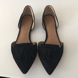 J.Crew Black Tassel Flats